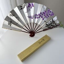 [Very good]ASSORTED VINTAGE Japanese Hand FOLDING FANS wood, Gold and Silver picture