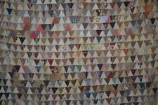 antique early patchwork quilt tied 72x74 in. rough cutter 1850 fabric original  picture