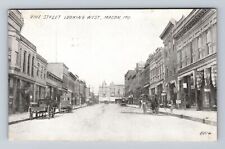 Macon MO-Missouri, Vine Street Looking West, Antique, Vintage c1911 Postcard picture