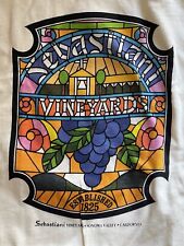 Hanes Beefy-T Shirt Vintage Sebastiani Vineyards Single Stitch Cotton Sz L 42-44 picture