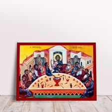 Last Supper Greek byzantine orthodox icon handmade picture