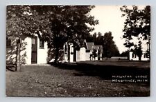 Menominee MI-Michigan, RPPC Hiawatha Lodge, Real Photo c1950 Vintage Postcard picture