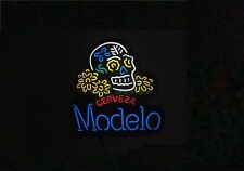 Modelo Especial Skull Cerveza Vivid LED Neon Sign Light Lamp Super Bright 10