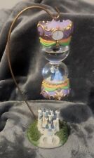 RARE Disney CINDERELLA Dancing Hanging Hourglass Double Snow Globe w/ Castle picture