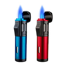 2 Pack Torch Lighter Triple 3 Jet Flame Refillable Butane Windproof Lighter picture