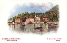 Hotel Britannia Cadenabbia di Griante Lake Como Italy 1900s Unused Postcard picture