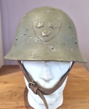 Original Swedish M21 WW2 Pre WW2 Steel Combat Helmet Complete  picture