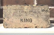 Antique Brick Laclede KING St LOUIS Vintage JUMBO United Kingdom NICE BRICK picture