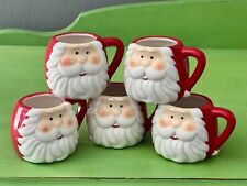 Mini Santa Mugs, Vintage Christmas Collectibles picture