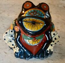 Colorful Vintage Large Ceramic Frog Planter #8341 picture