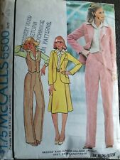 McCall's 5500 Size 8 Bust 31 1/2 Unlined Jacket,Vest,Skirt & Pants (1977) picture