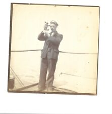 Antique Photo 1920s HANDSOME SEAMEN BOAT OCEAN MAN picture