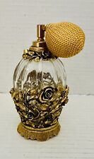 VTG Matson Perfume Atomizer With Floral Metal Filigree Accents K825 5.5”x3.5” picture