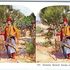 c1900s Jerusalem, Palestine Consular General Stereo Photo Holy Land Israel V26 picture
