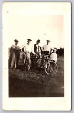 eStampsNet - RPPC Long Handle Bicycle with Family in Field c1908 Postcard  picture