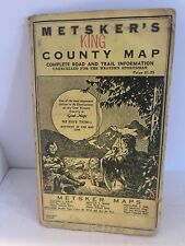 Vintage Metsker's Map of King County Washington C1960s picture