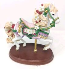 Lenox 1993 Christmas Carousel Horse-Vintage  horse-Stocking w/Pink Saddle picture