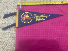 Rare VTG Washington State Fair Puyallup WA Flag PENNANT COWBOYS Rodeo -SHIP FAST picture