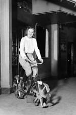 Actress Mary Glory riding a bicycle shoes instead real wheels - 1931 Old Photo picture