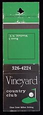 VINEYARD Country Club Westfield New York Vintage Matchbook Cover B-2206 picture