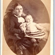 c1870s Norwich, Ont Mother & Baby CDV Photo David Nicholson Ontario Canada H36 picture
