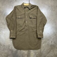 Vintage M1916 US Military Army WWI 1920's 30’s Wool Pullover Field Shirt Button picture