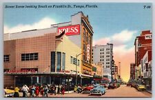 Street Scene looking South on Franklin St. Tampa Florida USA Unposted Postcard picture
