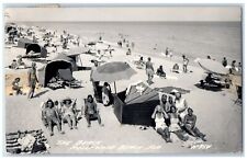 c1940's The Beach Atlantic Ocean Hollywood Florida FL RPPC Photo Posted Postcard picture