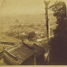 Canton China North Wall View Looking Out City Guangzhou Pagoda Stereoview c1900 picture