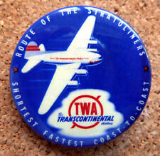 1950s TWA Airline Design Button Pin Back Airplane Modernist Mid-Century (#4)  picture