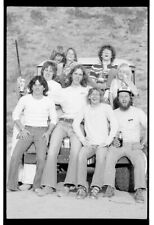 Vintage Negative B&W 35 MM 1 Frame 1970s Men Boys Desert  Posing Rifle Beer #250 picture