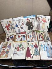 Lot Of 12 Vintages Dress Patterns 60’s 70’s 80’s picture