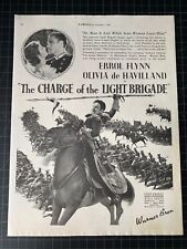 Vintage 1936 “The Charge of the Light Brigade” Film Print Ad - Errol Flynn - picture