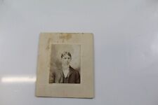Vintage Collectible Black & White CDV Photo Young Man With Bow Tie picture