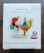 Hallmark MINIATURE Ornament 2009 WINTER FUN WITH SNOOPY 12th in the Series picture
