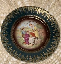 Antique Royal Vienna Country Mom & Children Portrait Hand Painted Plate Beehive picture