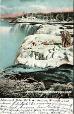 Niagara Falls NY Winter Scene American Falls undivided Back Postcard 1905 picture