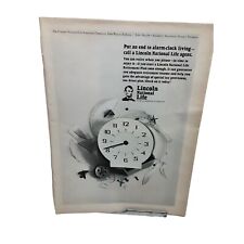 1967 Lincoln National Life Alarm Clock Original Print Ad Vintage picture