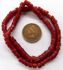 500  Dk Red White Heart Trade Beads African Hudson Bay   677 3mm Temp Sale picture
