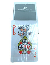 1980s UNITED AIRLINES Vintage Playing Cards - NEW SEALED IN BOX - Civil Aviation picture