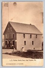 Cape Purpoise,Maine,L.E.Fletcher Variety Store Street View,VTG UNP 1907 Postcard picture