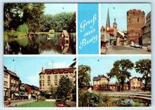 Gruss Aus Burg multiview GERMANY 4x6 Postcard picture