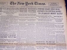 1936 OCTOBER 13 NEW YORK TIMES - 3 POWERS MAKE GOLD DEAL - NT 1855 picture