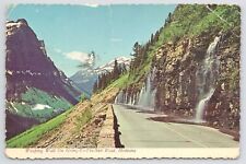 Going to the Sun Road Montana~Glacier Park~Weeping Wall~Continental Postcard picture