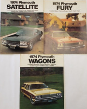 1974 Plymouth Fury, Satellite, and Wagons Dealership Sales Brochure Package picture