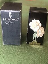 Rare Lladro Floral Sculpture 3.5 Inch White  Peonies On Base Retired HTF picture