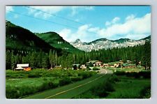 Silver Gate MT- Montana, Scenic View Of Road, Antique, Vintage c1984 Postcard picture