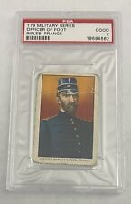 1910 T-79 Fez Cigarettes Military Series Officer Of Foot Rifles France PSA 2 picture