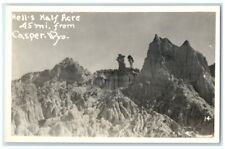 c1940's Hell's Half Acre View 45 Mile From Casper Wyoming WY RPPC Photo Postcard picture