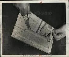 1949 Press Photo How to Make a Pressman's Hat Instructions - ney16992 picture